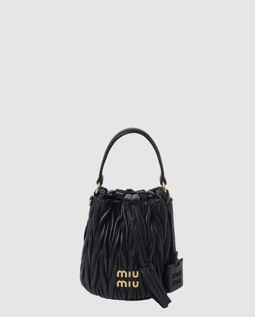 [MIUMIU-미우미우]마테라쎄 나파 가죽 버킷백 5BE085