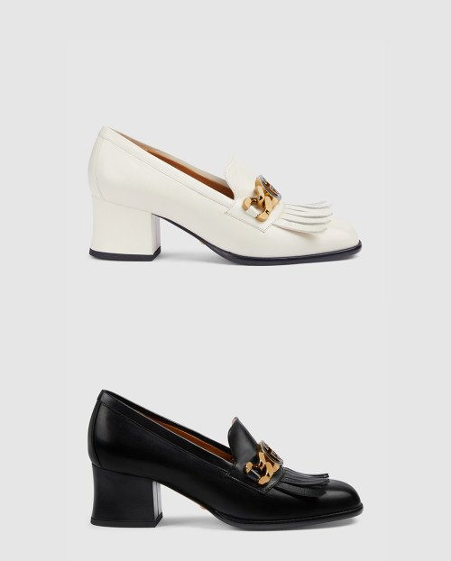 [GUCCI-구찌]인터로킹 G 미드힐 펌프스 750532