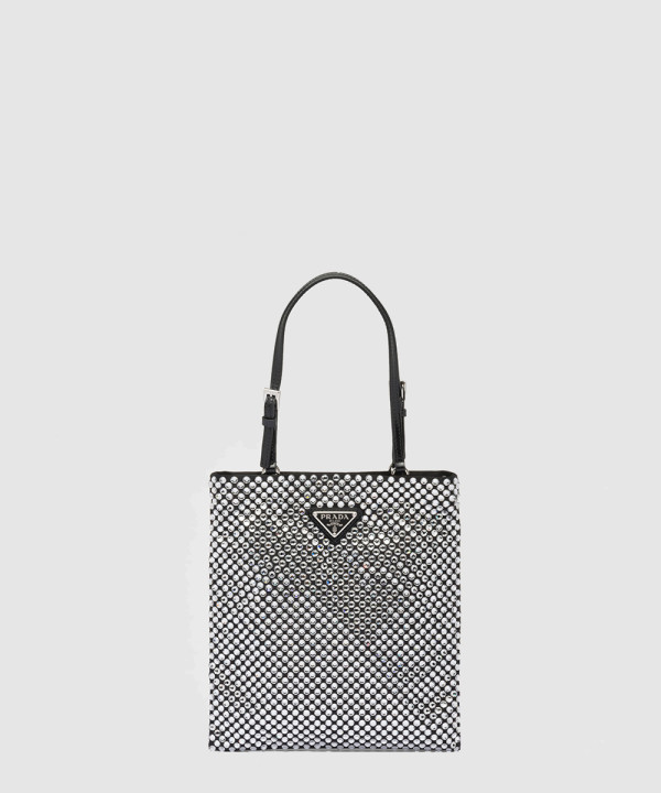 [PRADA-프라다]크리스탈 새틴 핸드백 1BA253