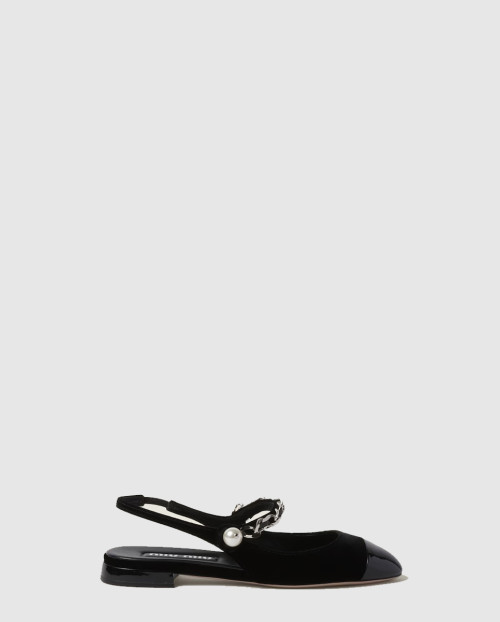 [MIUMIU-미우미우]에나멜 슬링백 5F046E