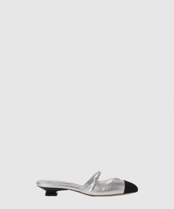 [MIUMIU-미우미우]가죽 벨벳 샌들 5I077E