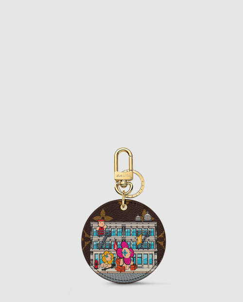 [LOUIS VUITTON-루이비통]일러스트 Xmas 뉴욕 키 홀더 M00873