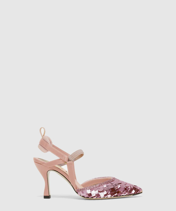 [FENDI-펜디]핑크 스퀸 스팽글 힐 8J8363