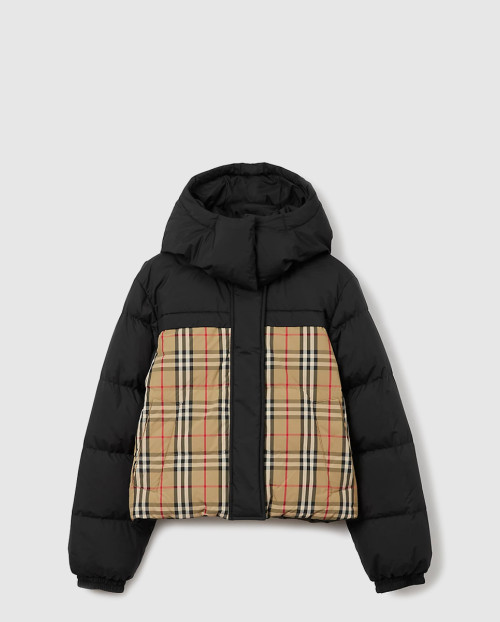 [BURBERRY-버버리]크롭 리버시블 체크 퍼퍼 재킷 8079475