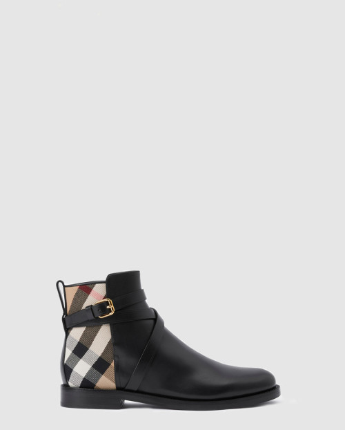 [BURBERRY-버버리]하우스 체크 레더 앵클 부츠 80568191