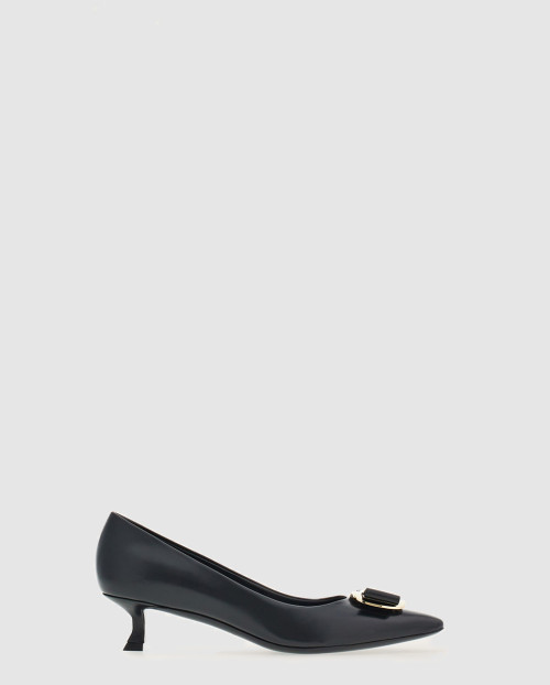 [FERRAGAMO-페레가모]뉴 바라 플레이트 로우 힐 펌프스 01H450