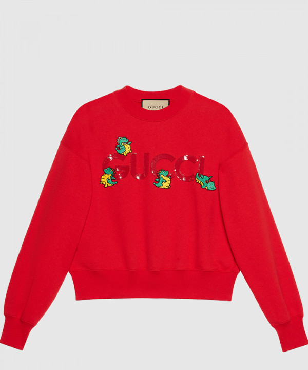 [GUCCI-구찌]자수 니트 면 맨투맨 773769