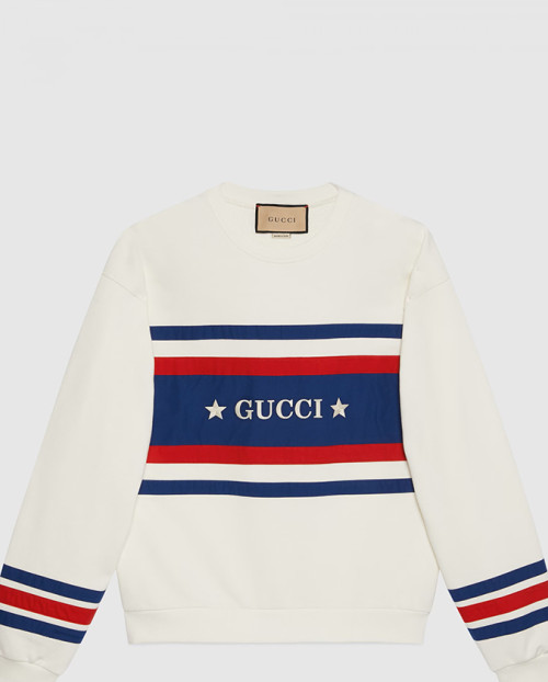 [GUCCI-구찌]자수 코튼 저지 스웨트셔츠 746988
