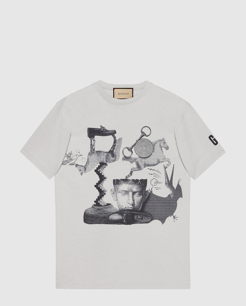 [GUCCI-구찌]니트 면 프린트 티셔츠 771758