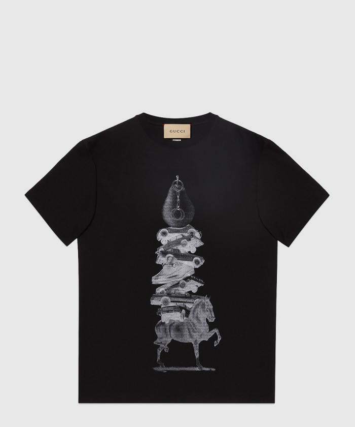 레플리카|이미테이션 gucci-구찌니트-면-프린트-티셔츠-771758-1