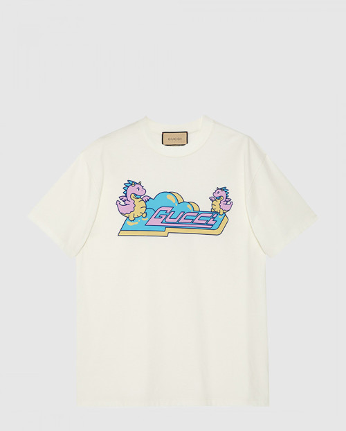 [GUCCI-구찌]니트 면 프린트 티셔츠 776596