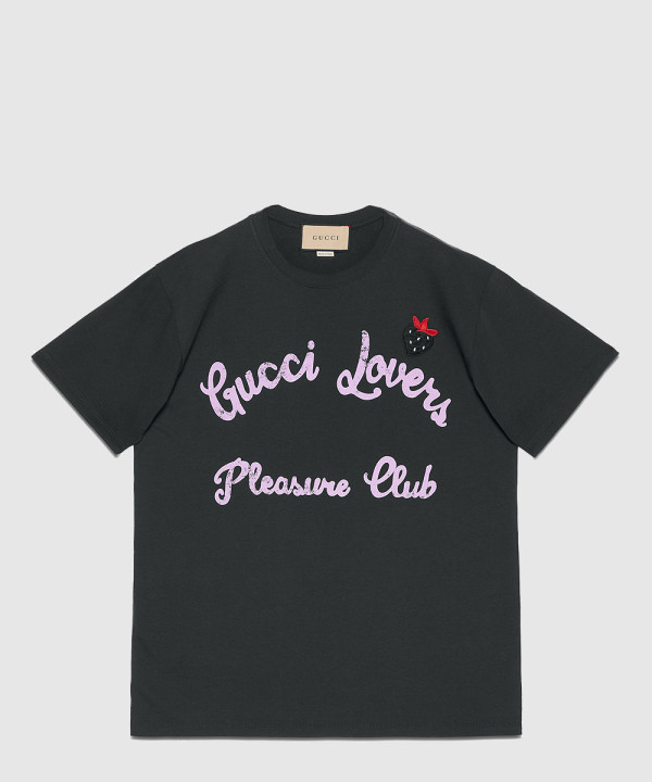 [GUCCI-구찌]니트 면 프린트 티셔츠 717422