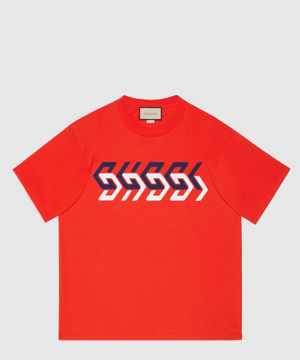 [GUCCI-구찌]미러 프린트 코튼 저지 티셔츠 616036