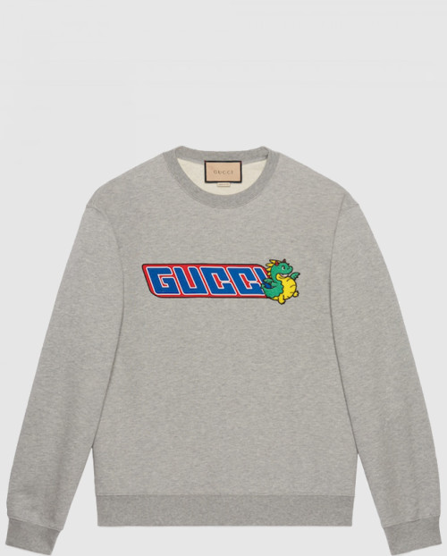 [GUCCI-구찌]자수 코튼 저지 스웨트셔츠 770916