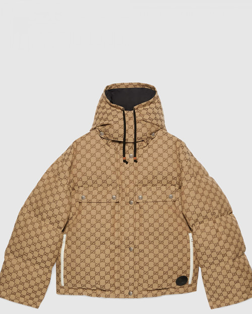 [GUCCI-구찌]GG 코튼 캔버스 푸퍼 재킷 717558