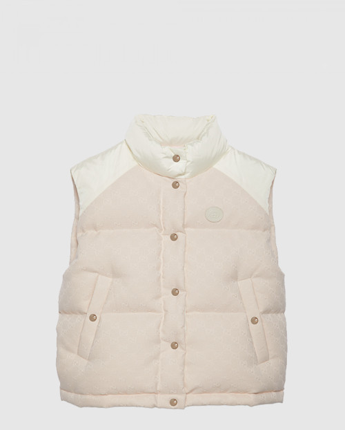 [GUCCI-구찌]GG 코튼 캔버스 다운 베스트 774910