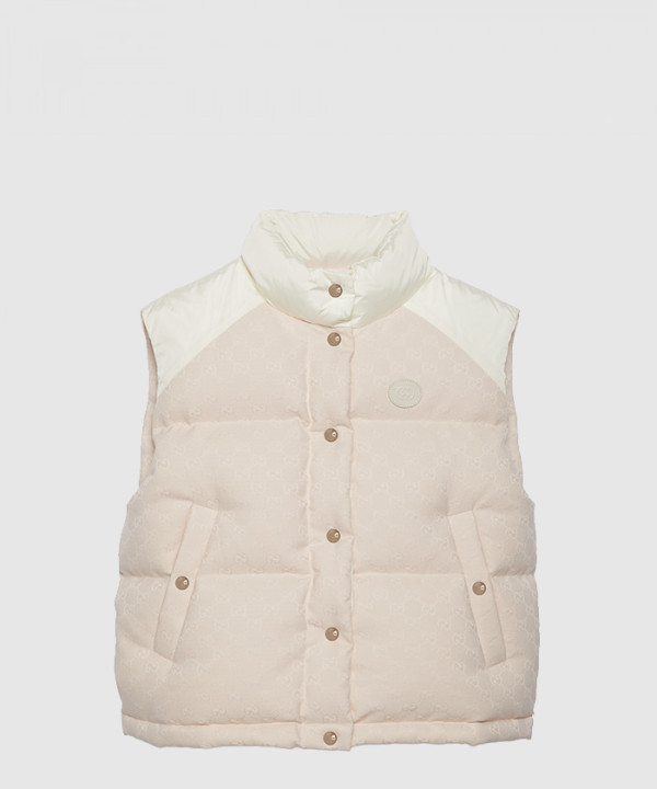 [GUCCI-구찌]GG 코튼 캔버스 다운 베스트 774910