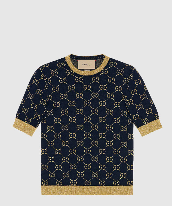 [GUCCI-구찌]GG 코튼 라메 패브릭 탑 526759