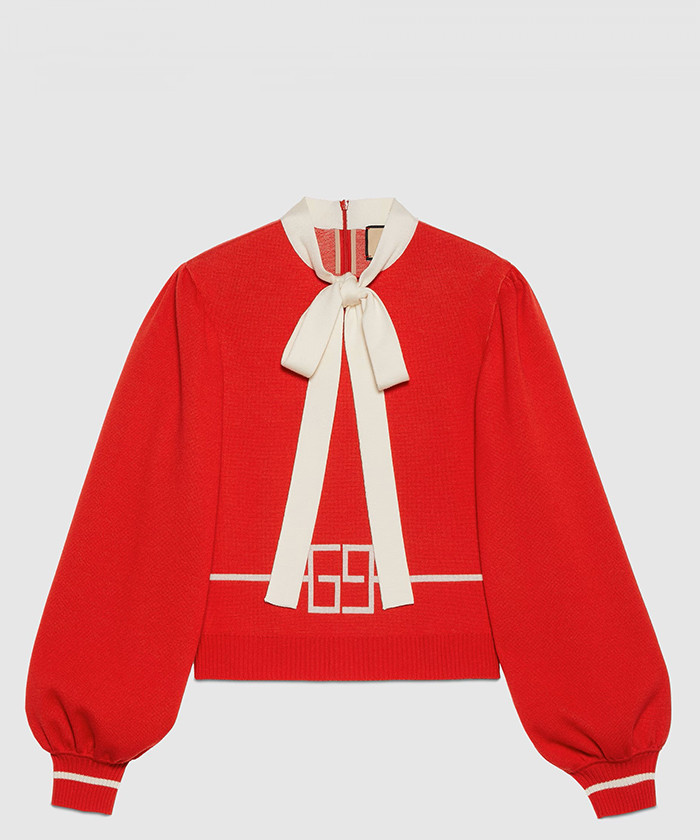 레플리카|이미테이션 gucci-구찌스퀘어-gg-울-자카드-니트-탑-676829