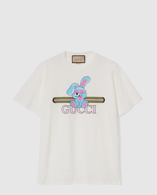 [GUCCI-구찌]니트 면 프린트 티셔츠 776596