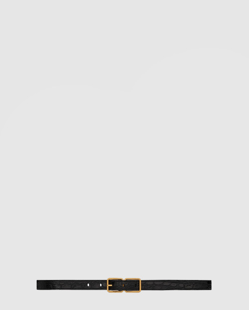 [SAINT LAURENT-생로랑]크로커다일 더블 슬림 벨트 732557