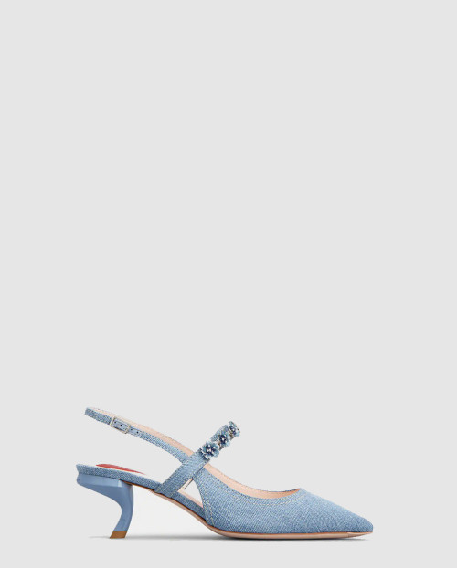 [ROGER VIVIER-로저비비에]스트라스 슬링백 펌프스 6383