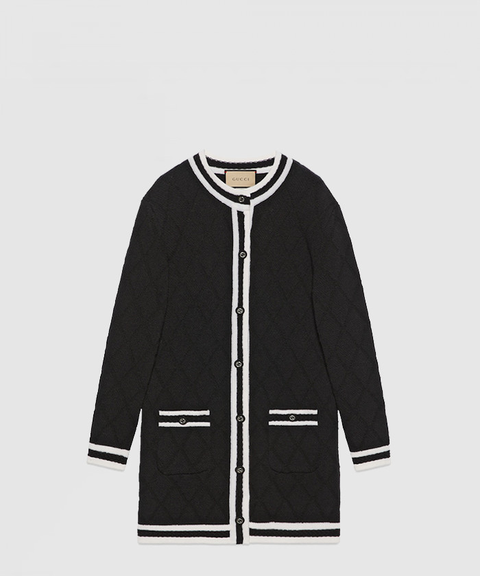 레플리카|이미테이션 gucci-구찌울-피케-롱-가디건-773711