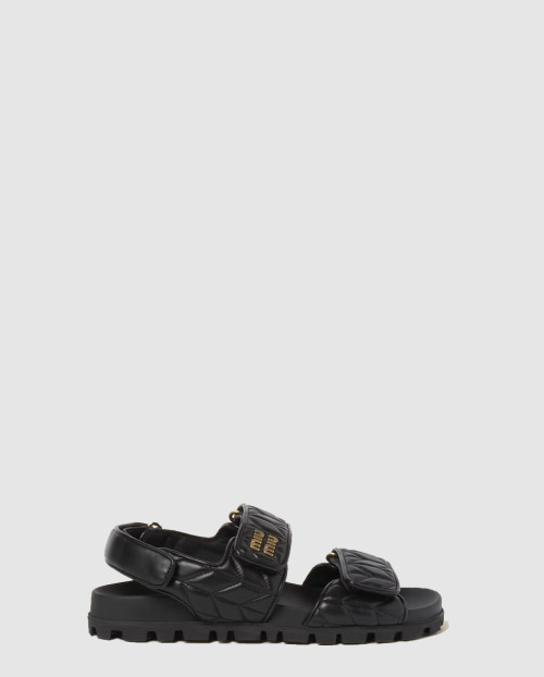 [MIUMIU-미우미우]마테라쎄 나파 가죽 스포츠 샌들 5X135E