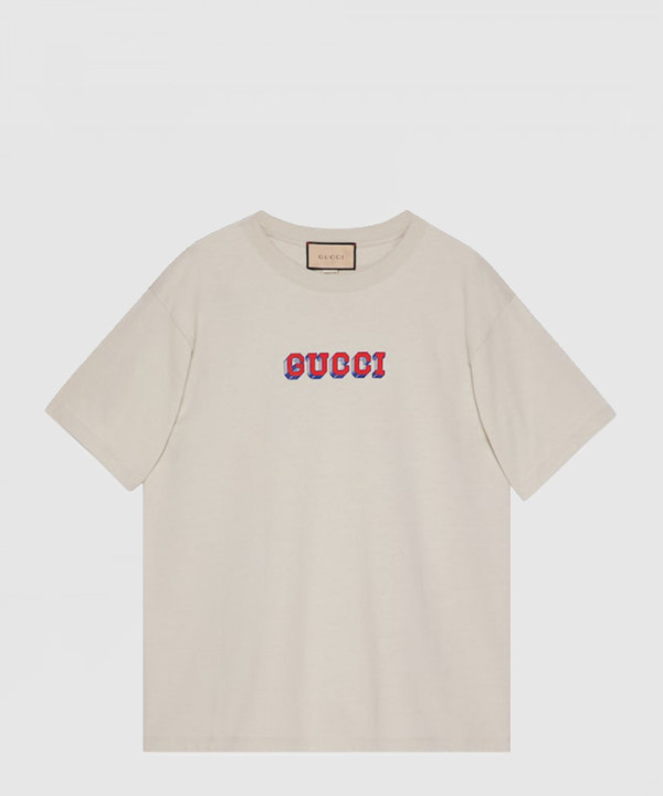 [GUCCI-구찌]니트 면 프린트 티셔츠 616036