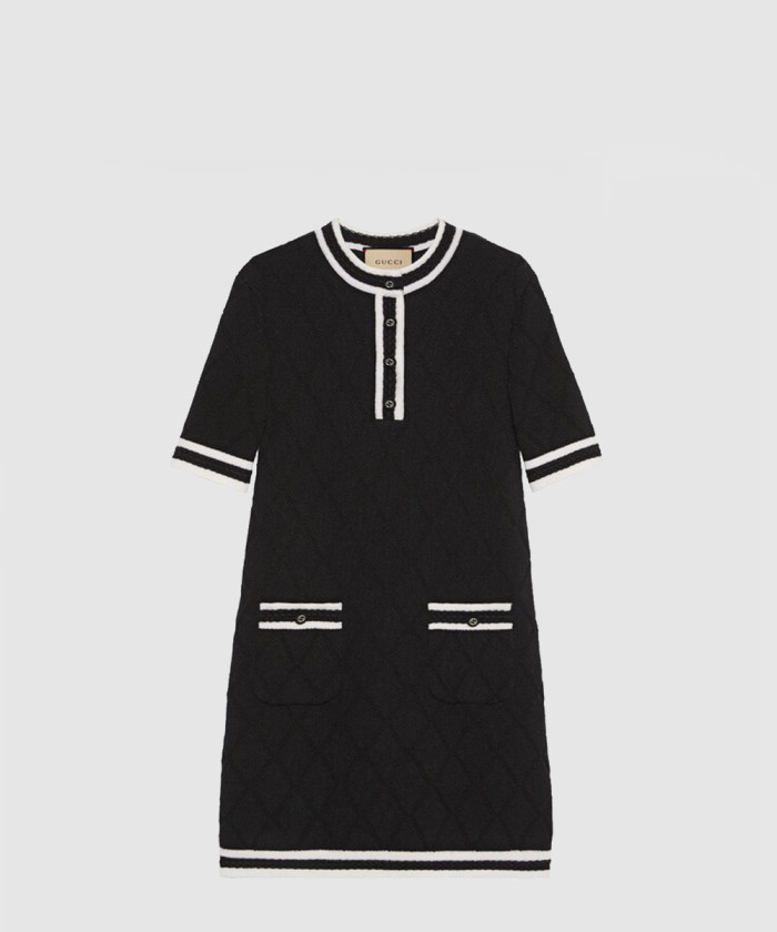 레플리카|이미테이션 gucci-구찌엑스트라-파인-울-피케-드레스-773683