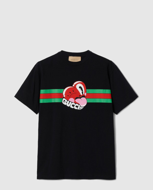 [GUCCI-구찌]프린트 니트 면 티셔츠 785345