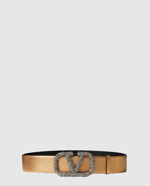 [VALENTINO-발렌티노]광택 송아지 가죽 양면 벨트