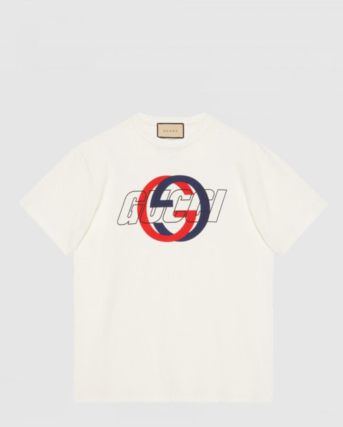 [GUCCI-구찌]니트 면 프린트 티셔츠 771758