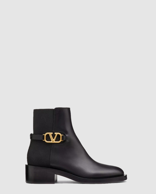 [VALENTINO-발렌티노]송아지 가죽 브이로고 시그니처 앵클 부츠