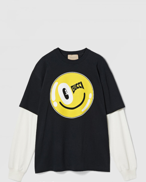 [GUCCI-구찌]니트 면 프린트 티셔츠 782061