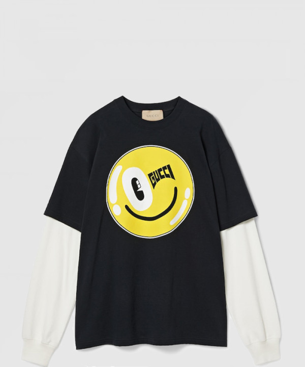 [GUCCI-구찌]니트 면 프린트 티셔츠 782061