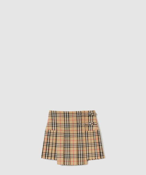 [BURBERRY-버버리]체크 울 미니 스커트 80258321