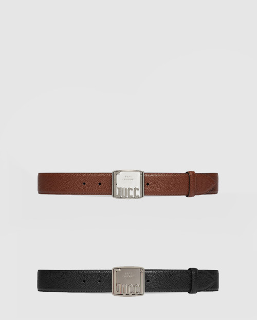 [GUCCI-구찌]구찌 명판 벨트 버클 벨트 760124