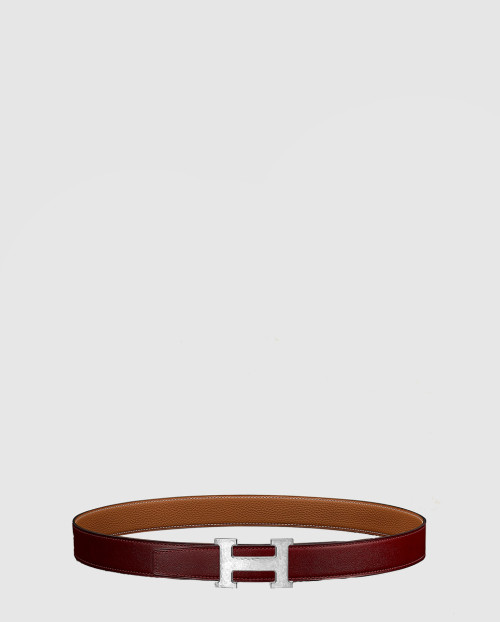 [HERMES-에르메스]H Martelee 버클 & 양면 가죽 벨트