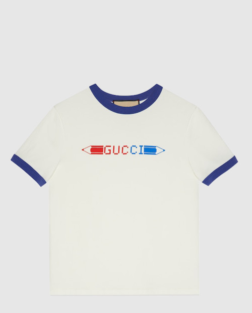 [GUCCI-구찌]프린트 니트 면 티셔츠 723566