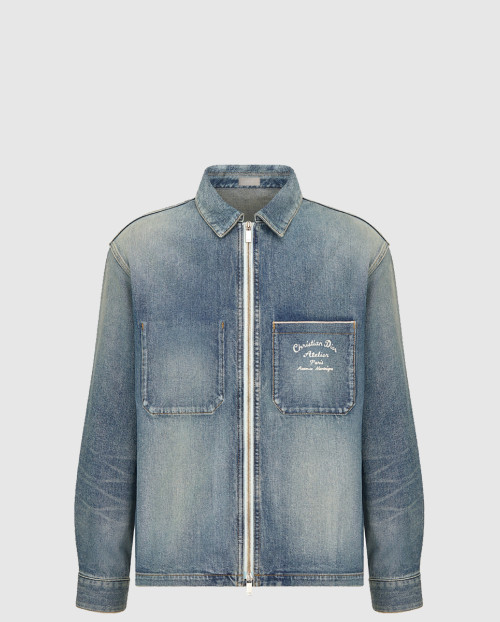 [DIOR-디올]아뜰리에 집업 오버 데님 셔츠 313D4