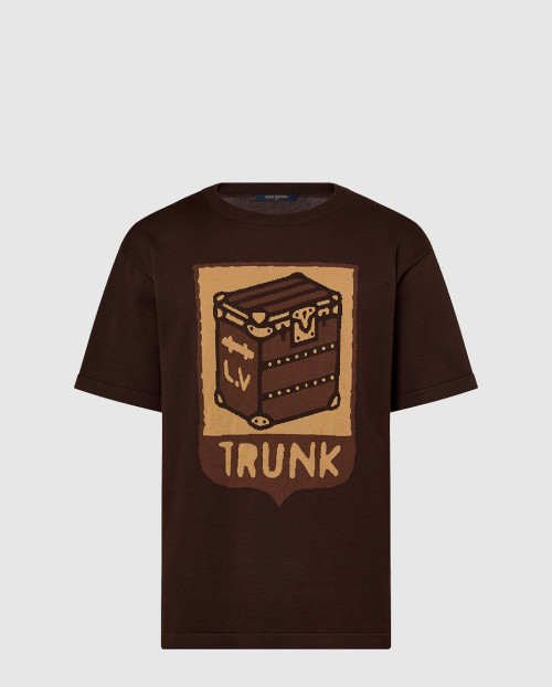 [LOUIS VUITTON-루이비통]쇼트 슬리브드 코튼 인따르시아 크루넥 1AFIWX