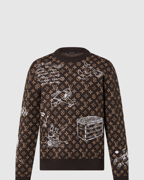 [LOUIS VUITTON-루이비통]모노그램 엠브로이더드 울 크루넥 1ABXYW