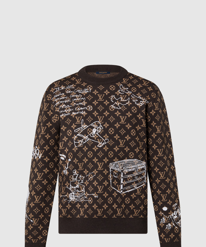 레플리카|이미테이션 louis-vuitton-루이비통모노그램-엠브로이더드-울-크루넥-1abxyw