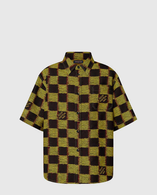 [LOUIS VUITTON-루이비통]쇼트 슬리브드 프린티드 코튼 셔츠 1AFAW9