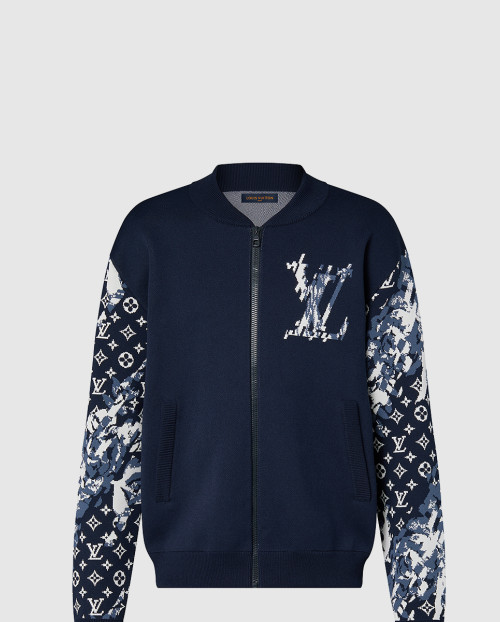 [LOUIS VUITTON-루이비통]지퍼 코튼 블렌드 블루종 1AFAM0