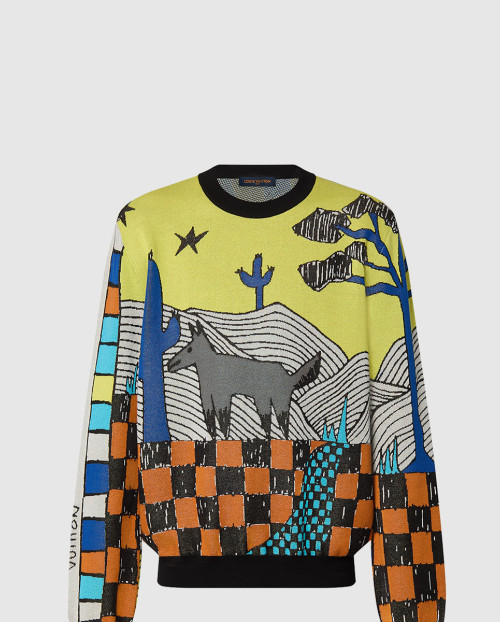 [LOUIS VUITTON-루이비통]코튼 자카드 크루넥 1ABJ87