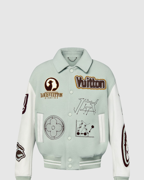 [LOUIS VUITTON-루이비통]바시티 레더 블루종 1ABZJP