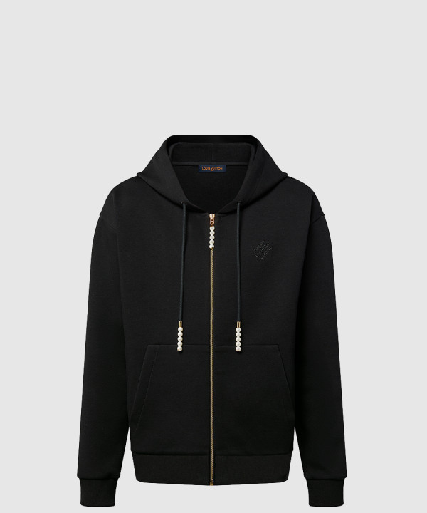 [LOUIS VUITTON-루이비통]엠브로이더드 저지 집 스루 후디 1AFJGD