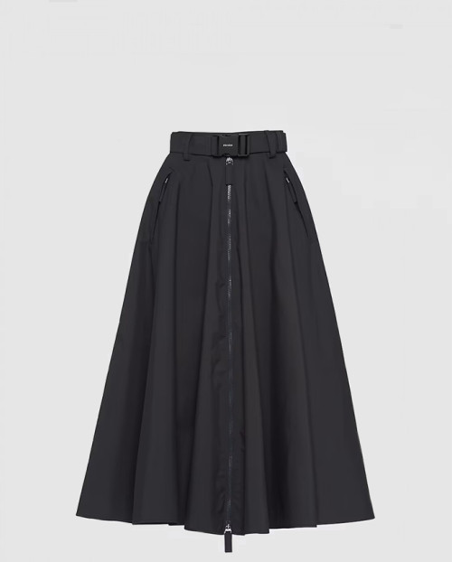 [PRADA-프라다]테크니컬 원단 미디 스커트 21H958